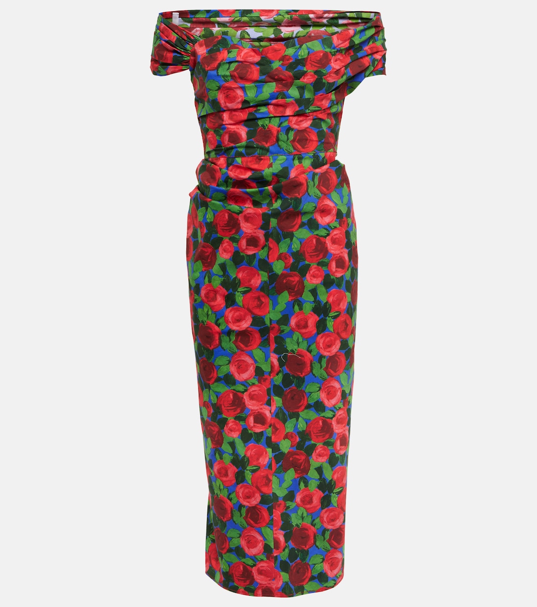 Abito midi con scollo bardot | Carolina Herrera