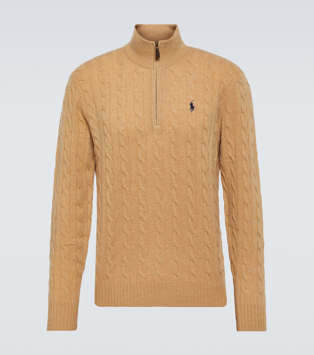 Cable-knit wool and cashmere half-zip sweater | Polo Ralph Lauren