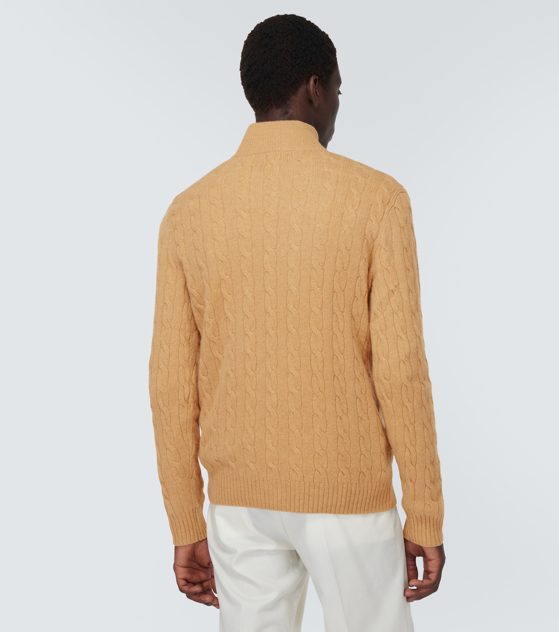 Cable-knit wool and cashmere half-zip sweater | Polo Ralph Lauren