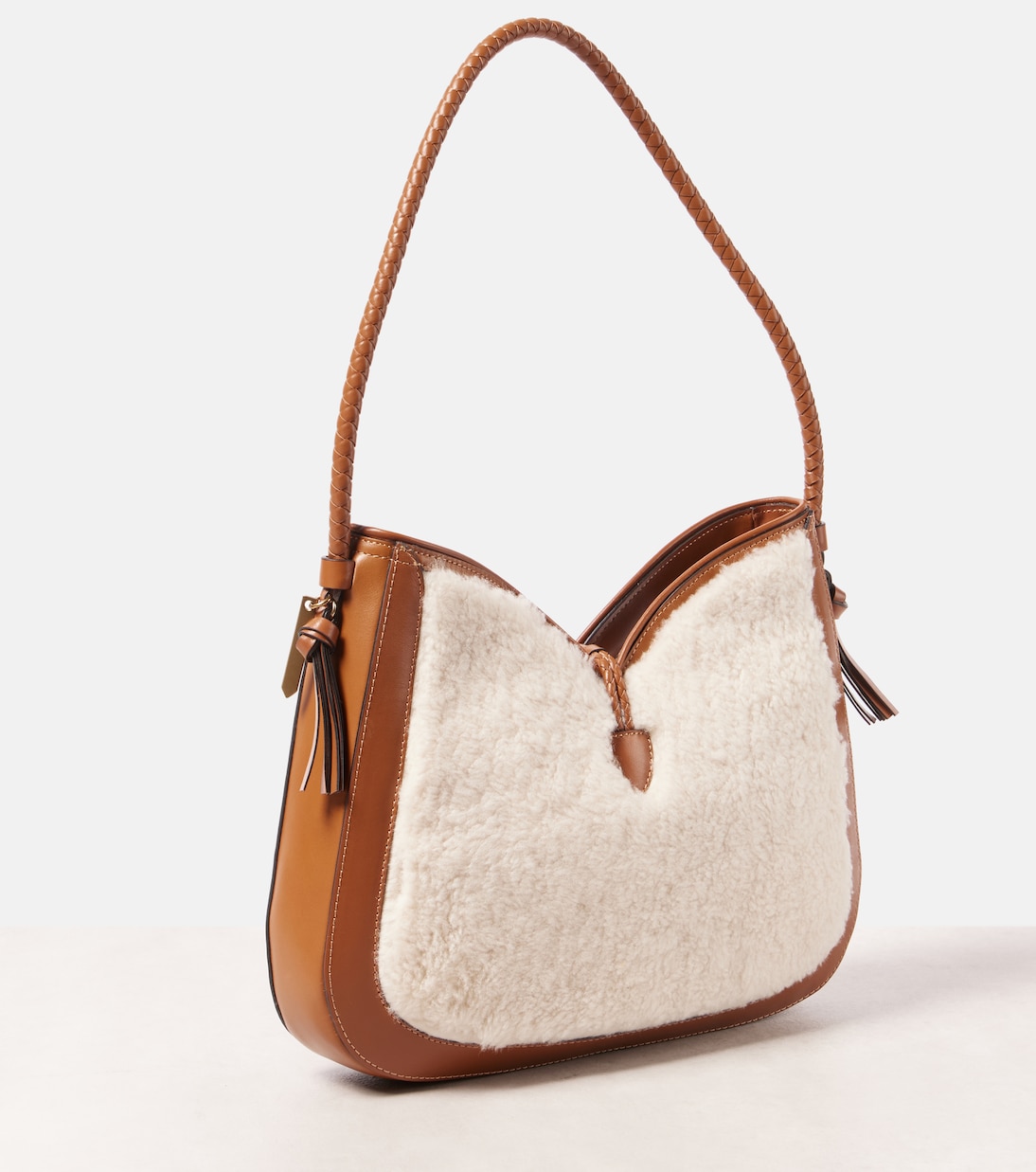 Vigo Medium shearling and leather shoulder bag | Isabel Marant