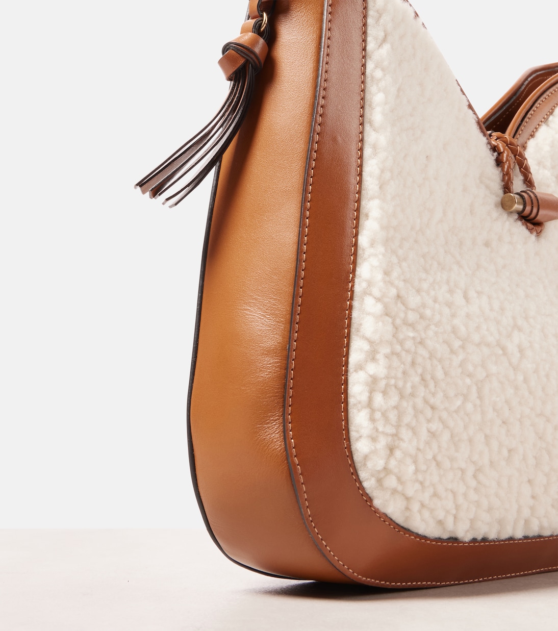 Vigo Medium shearling and leather shoulder bag | Isabel Marant