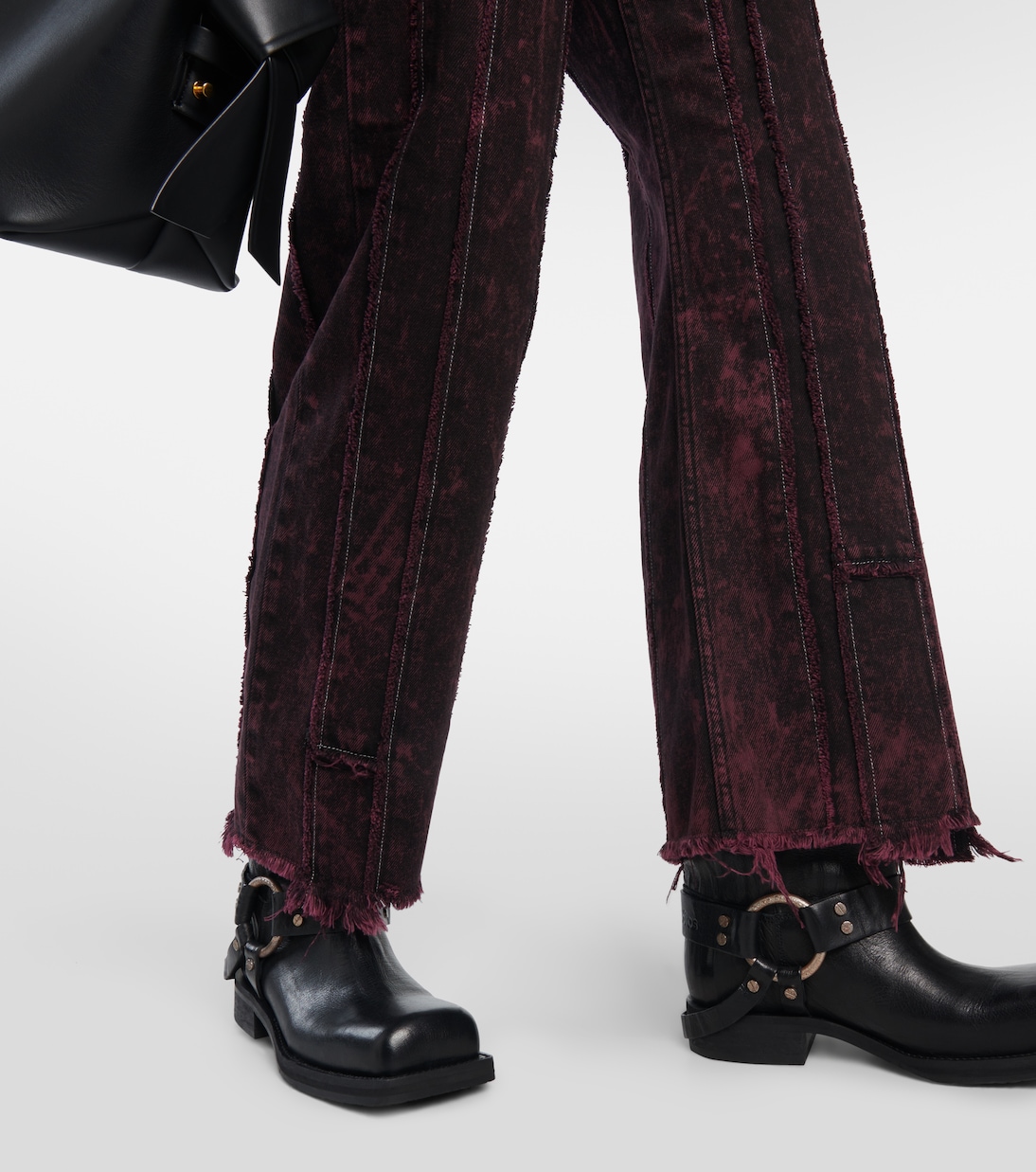 Jeans patchwork a vita larga e gamba larga | Acne Studios