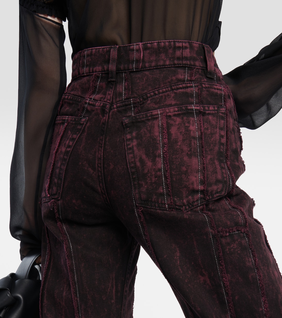 Jeans patchwork a vita larga e gamba larga | Acne Studios