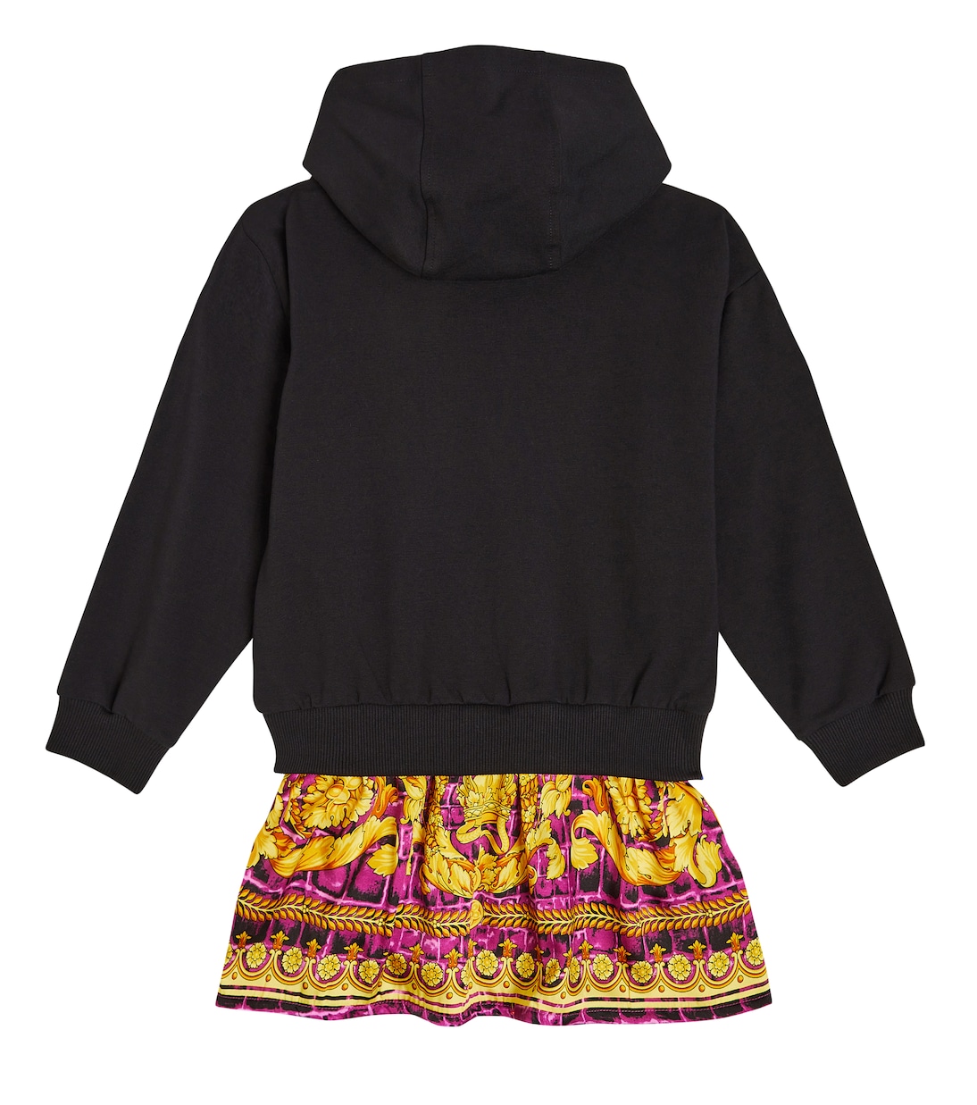 Robe imprimée en coton mélangé à logo | Versace Kids