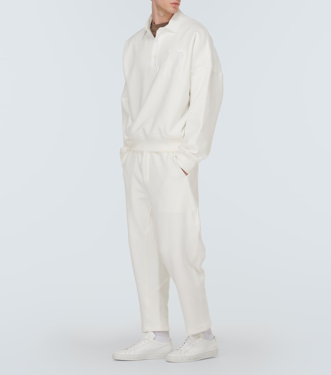 Pantalones tapered Koa de rizo de algodón | The Row