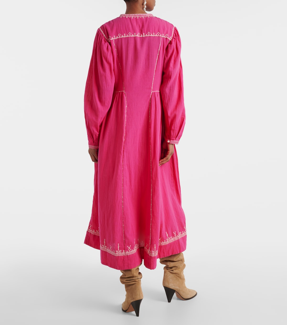 Vestido midi Pippa de algodón bordado | Marant Etoile