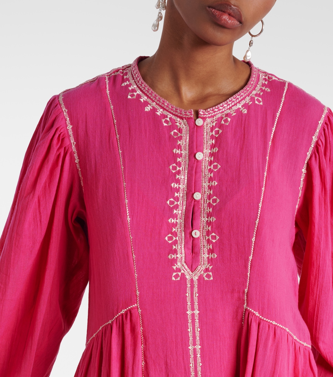 Vestido midi Pippa de algodón bordado | Marant Etoile