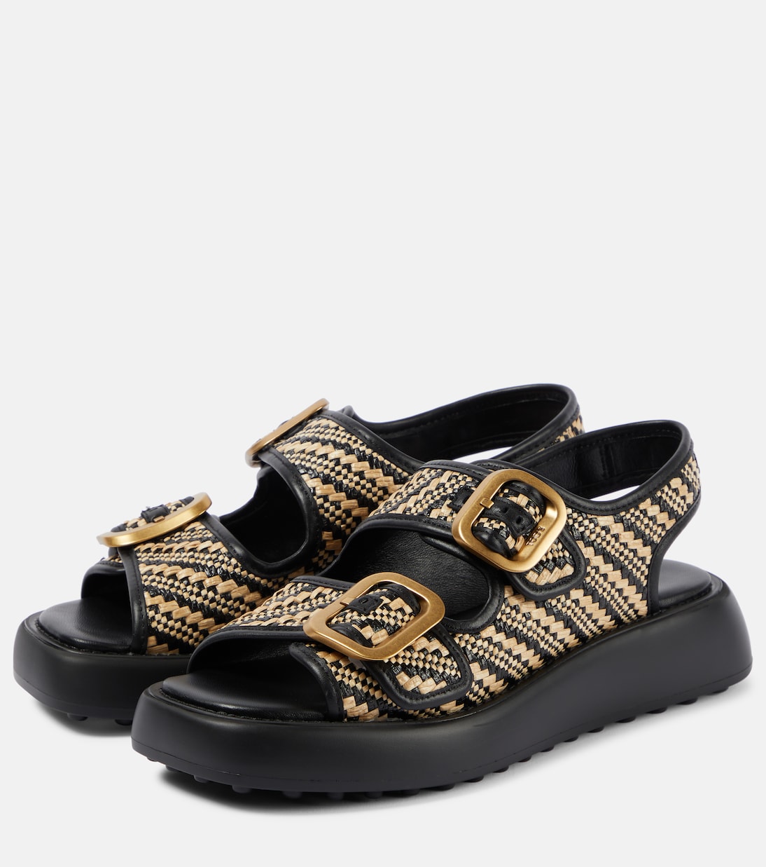 Sandali in tweed con pelle | Tod's