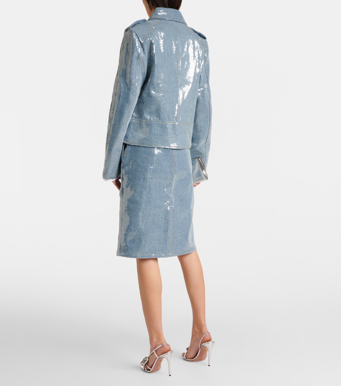 Jeansjacke mit Pailletten | Xu Zhi