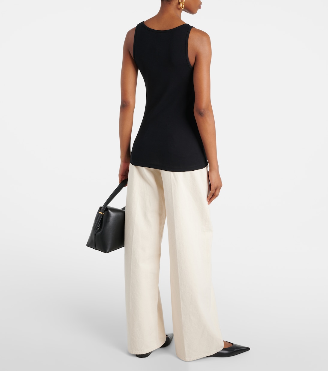 Top in jersey di cotone a coste | Toteme