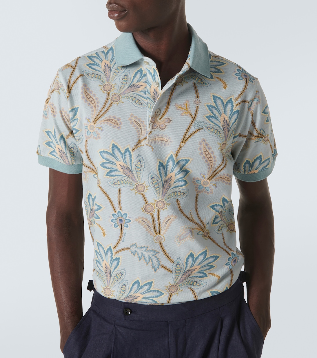 Polo de piqué de algodón estampado | Etro