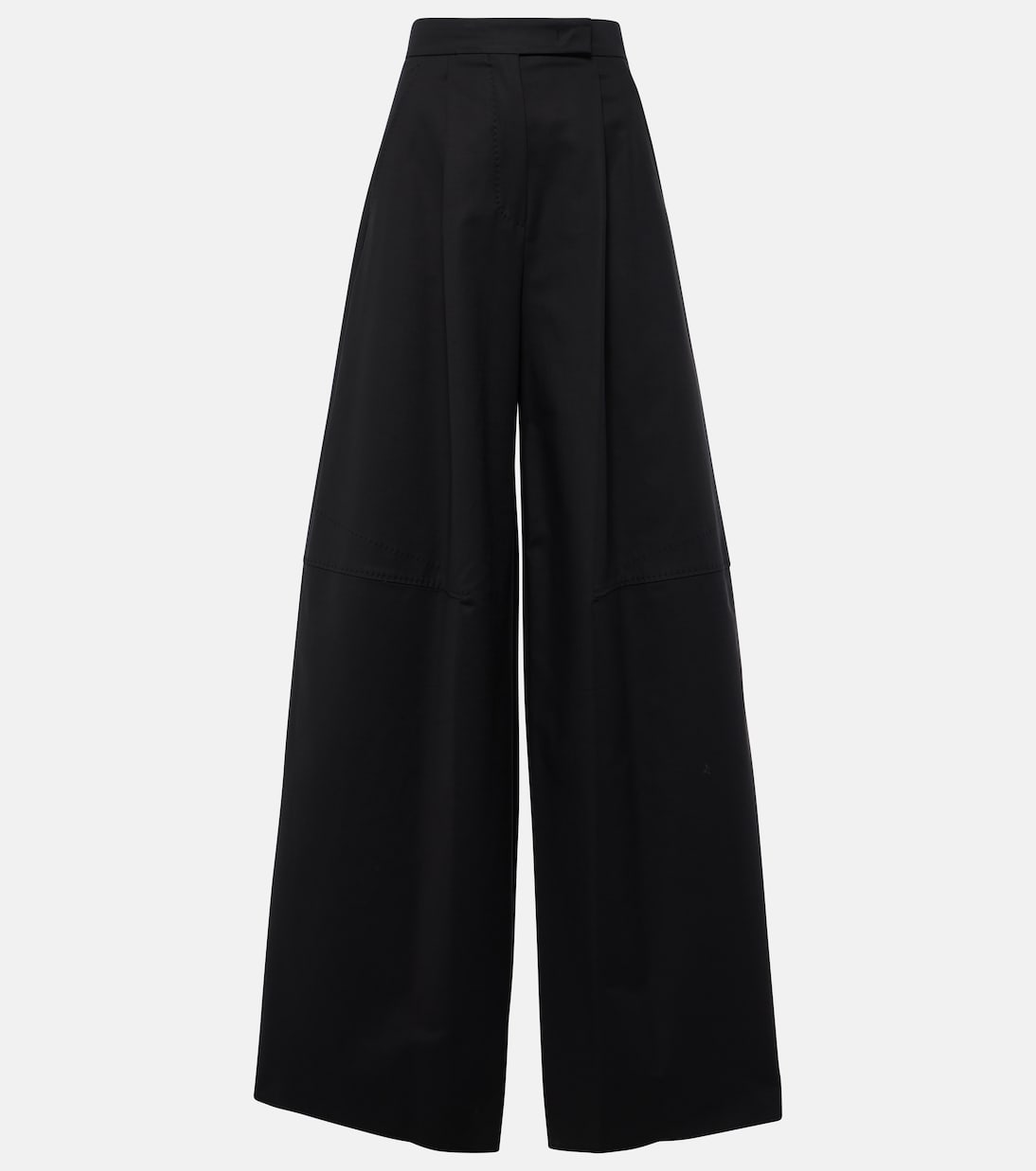 Pleated cotton wide-leg pants | Max Mara