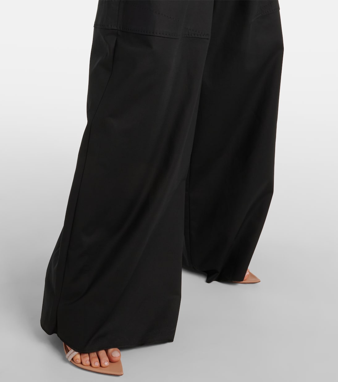 Pleated cotton wide-leg pants in black - Max Mara | Mytheresa Pleated cotton wide-leg pants in black - Max Mara | Mytheresa