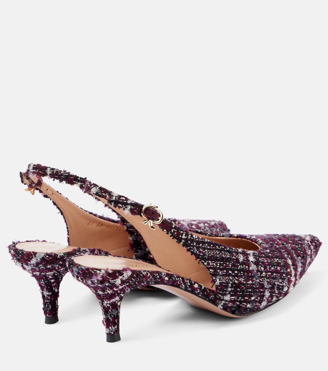 Pumps slingback 55 in bouclé | Gianvito Rossi
