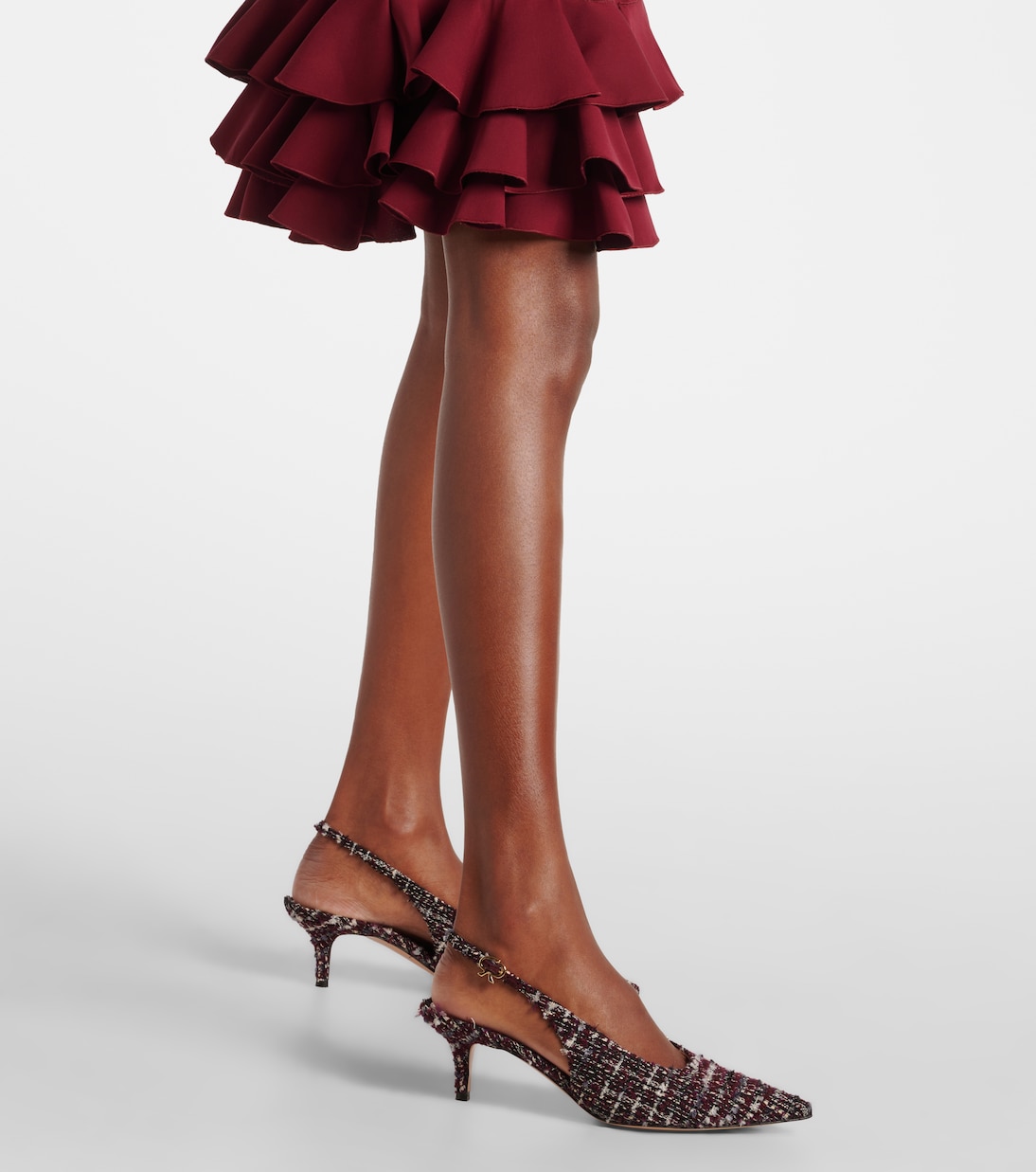 Pumps slingback 55 in bouclé | Gianvito Rossi