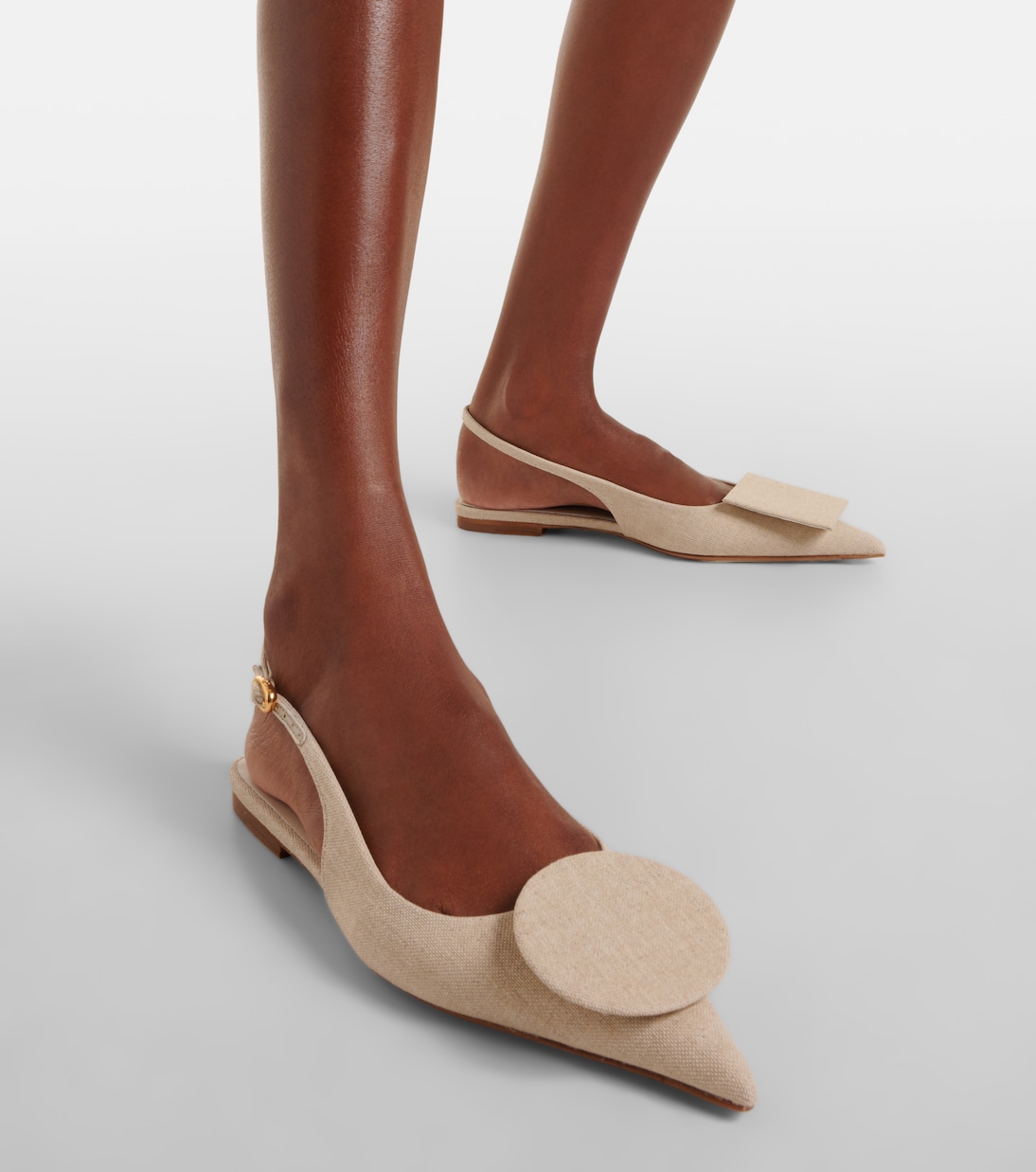 Les Slingbacks Duelo Plates canvas flats | Jacquemus