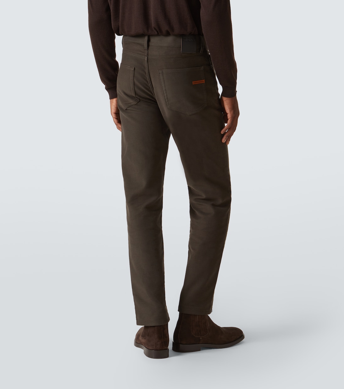 Pantalones rectos Roccia de algodón y cachemir | Zegna