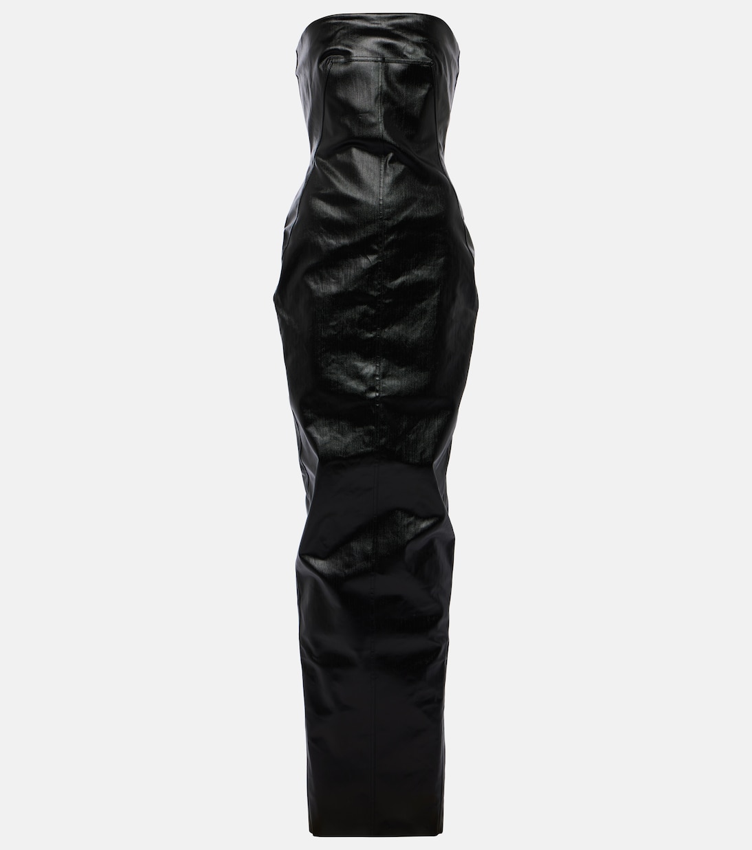 Robe longue en jean enduit | Rick Owens