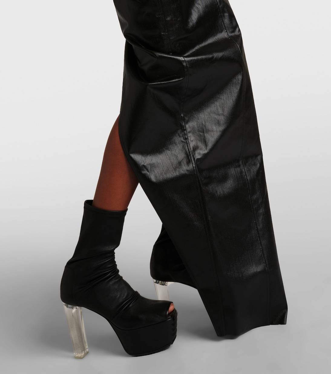 Robe longue en jean enduit | Rick Owens