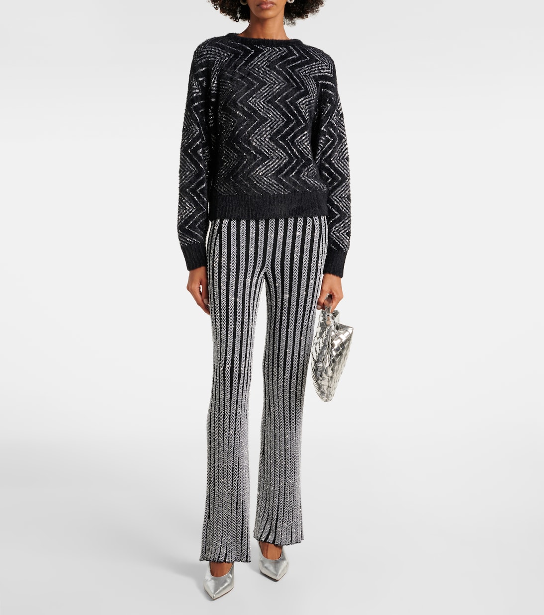 Jersey Metálico de Punto Zigzag para Jóvenes por Missoni