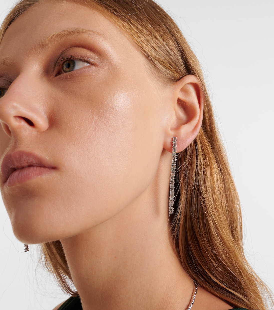 Boucles d'oreilles Savannah Mili en or blanc 18 ct et diamants | Suzanne Kalan