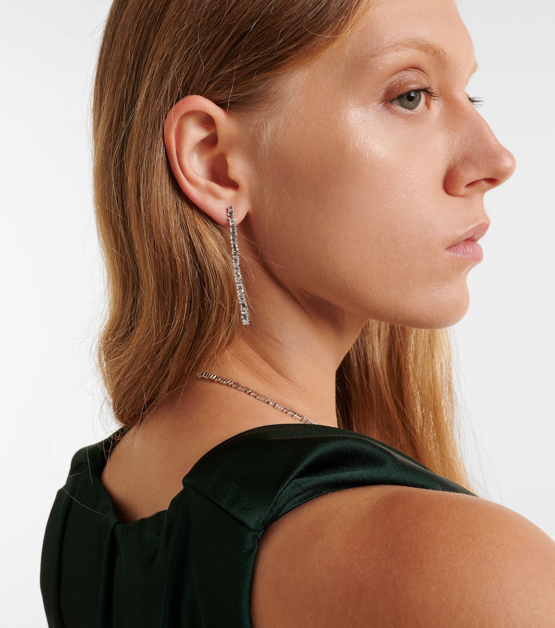 Boucles d'oreilles Savannah Mili en or blanc 18 ct et diamants | Suzanne Kalan