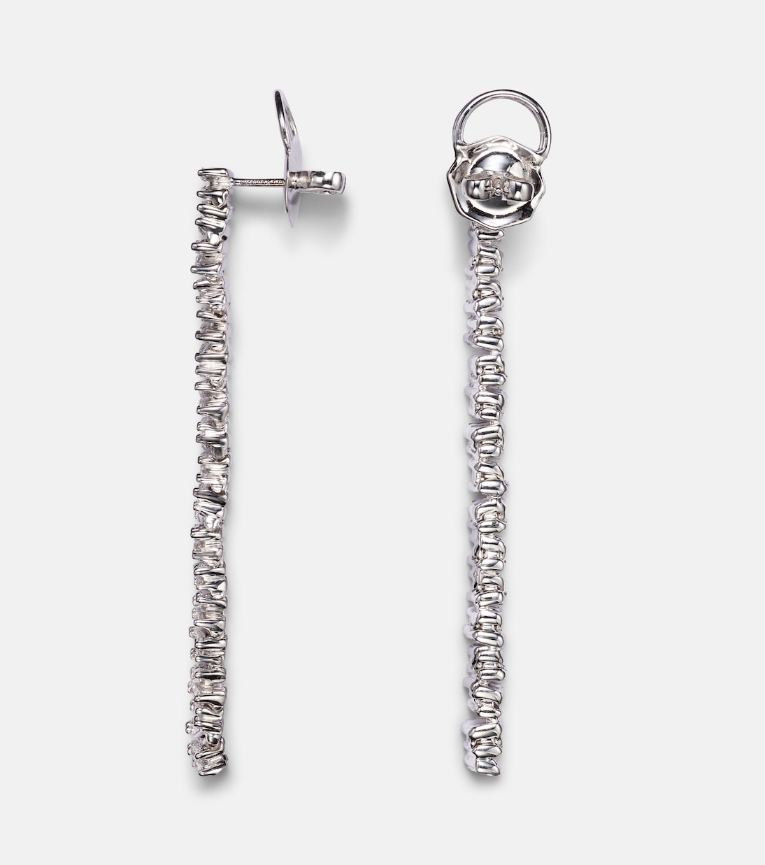 Boucles d'oreilles Savannah Mili en or blanc 18 ct et diamants | Suzanne Kalan