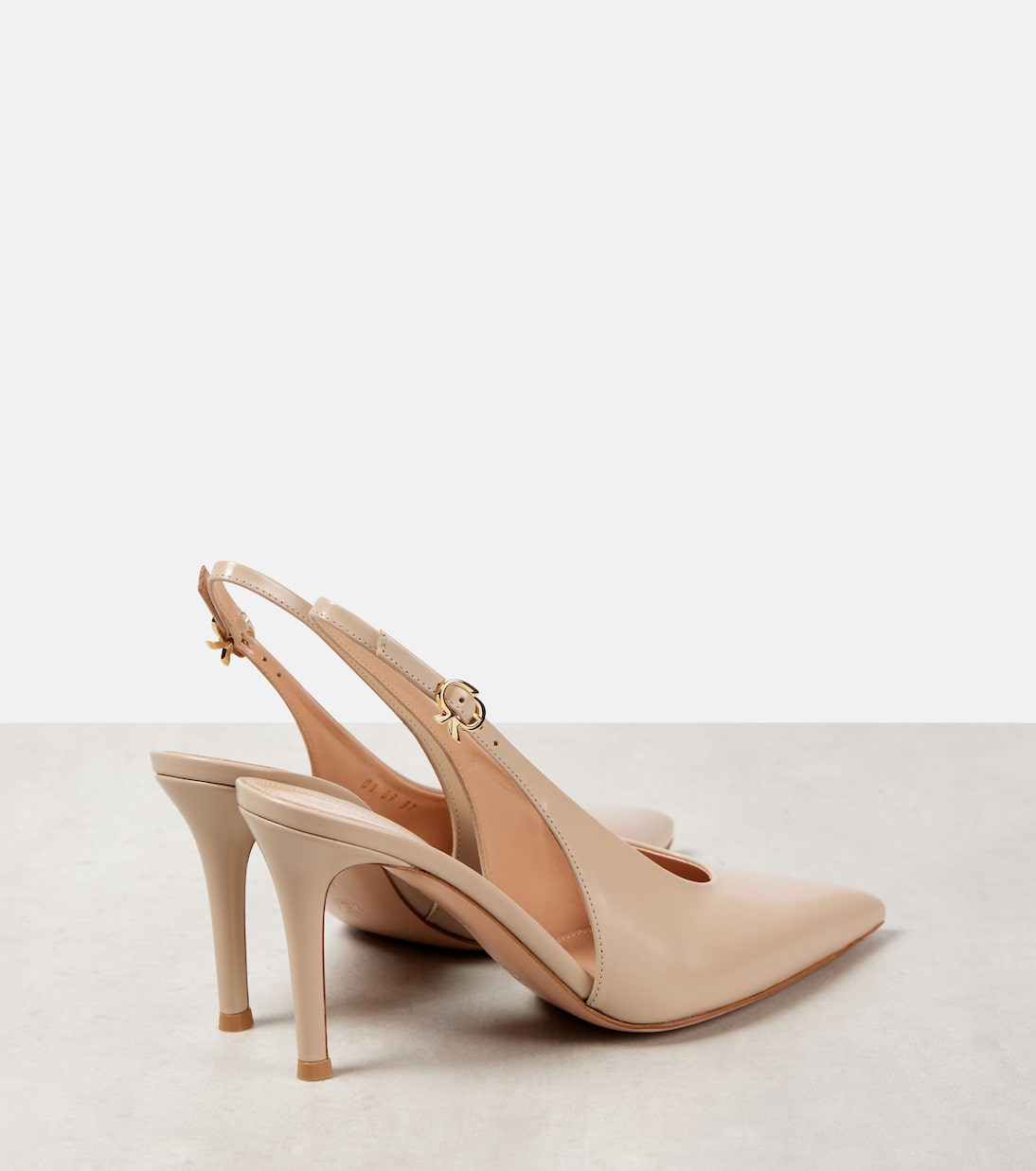 Robbie 85 patent leather slingback pumps | Gianvito Rossi