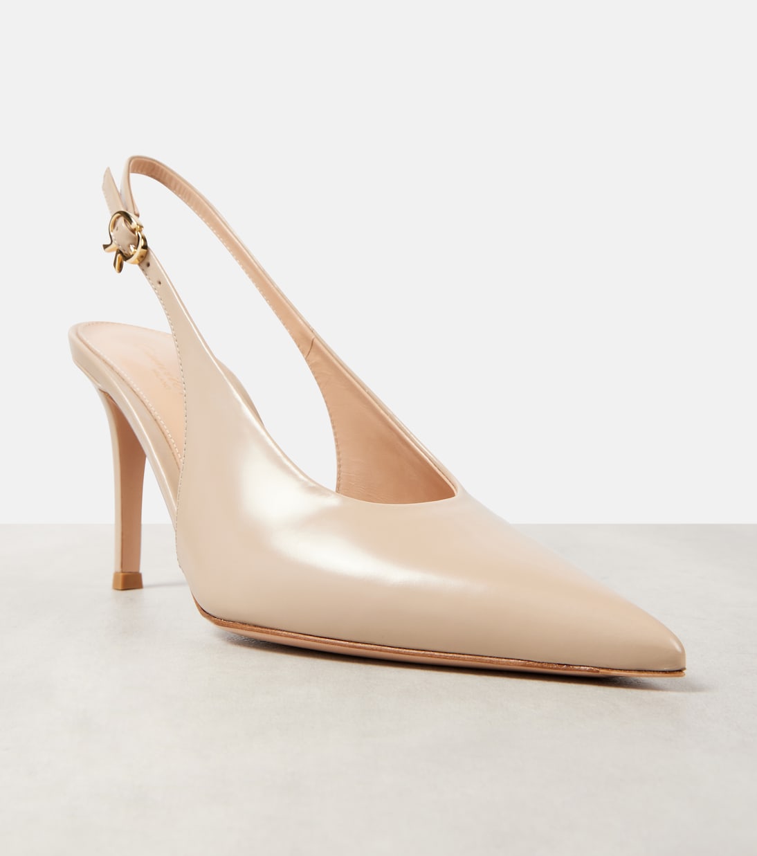 Robbie 85 patent leather slingback pumps | Gianvito Rossi