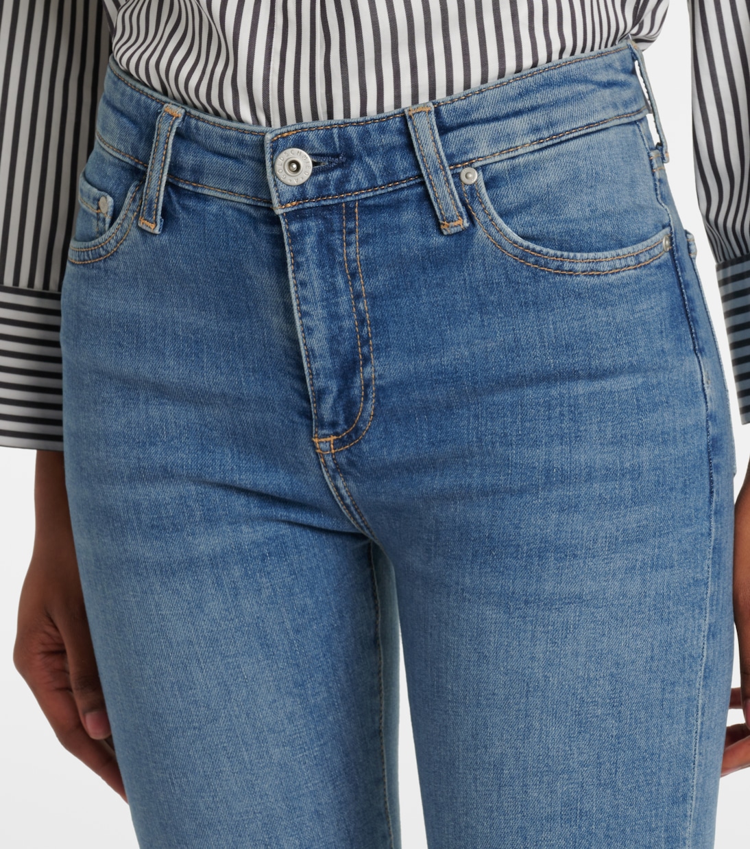 Jeans flared Jodi Crop de tiro alto | AG Jeans