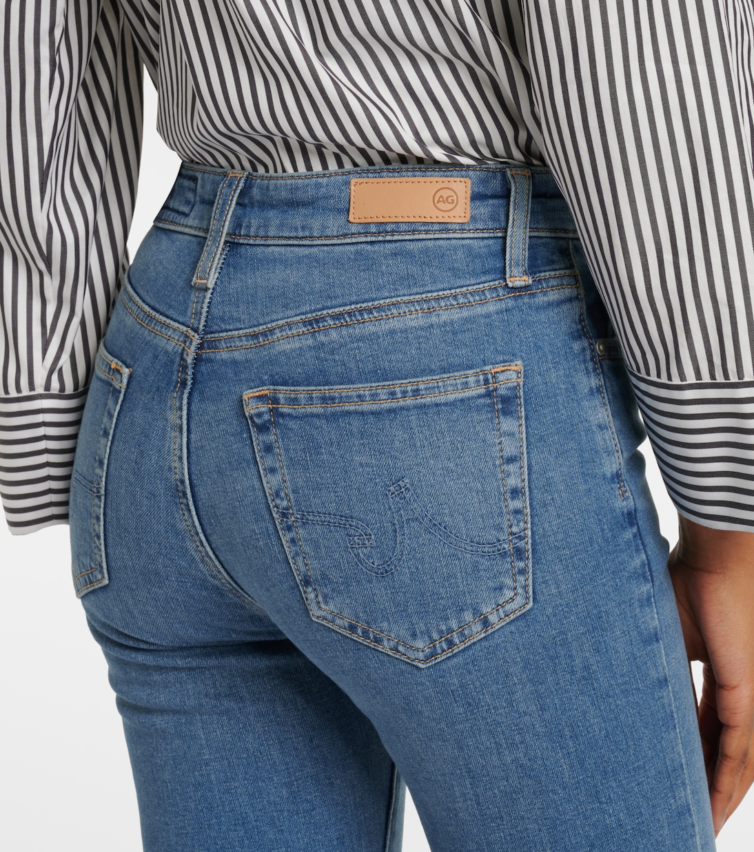 Jeans flared Jodi Crop de tiro alto | AG Jeans