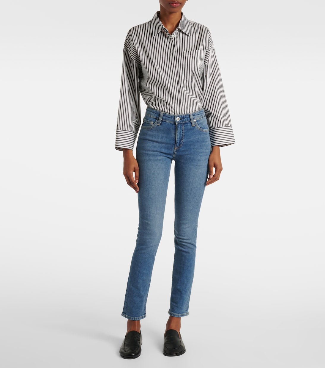 Jeans flared Jodi Crop de tiro alto | AG Jeans