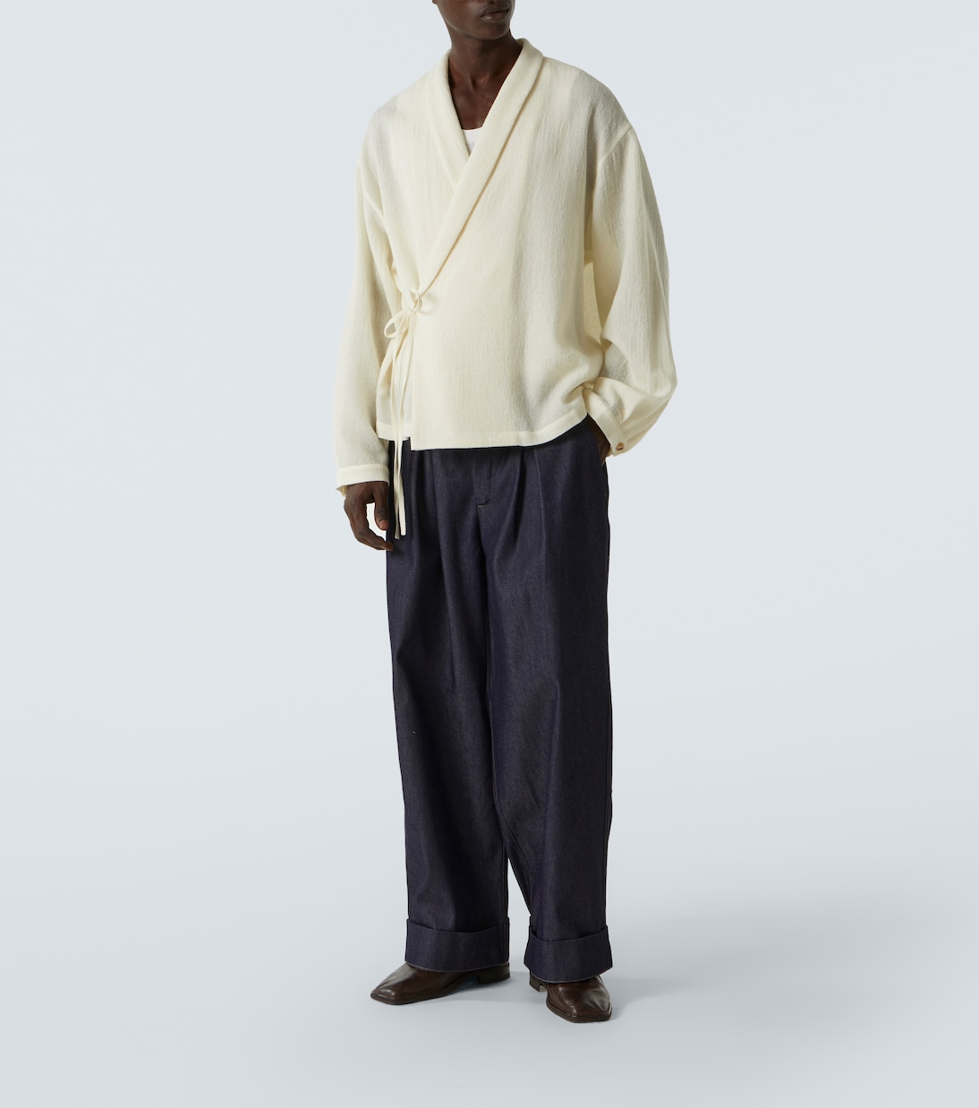 Pantaloni a gamba larga Roll Cuff | King & Tuckfield