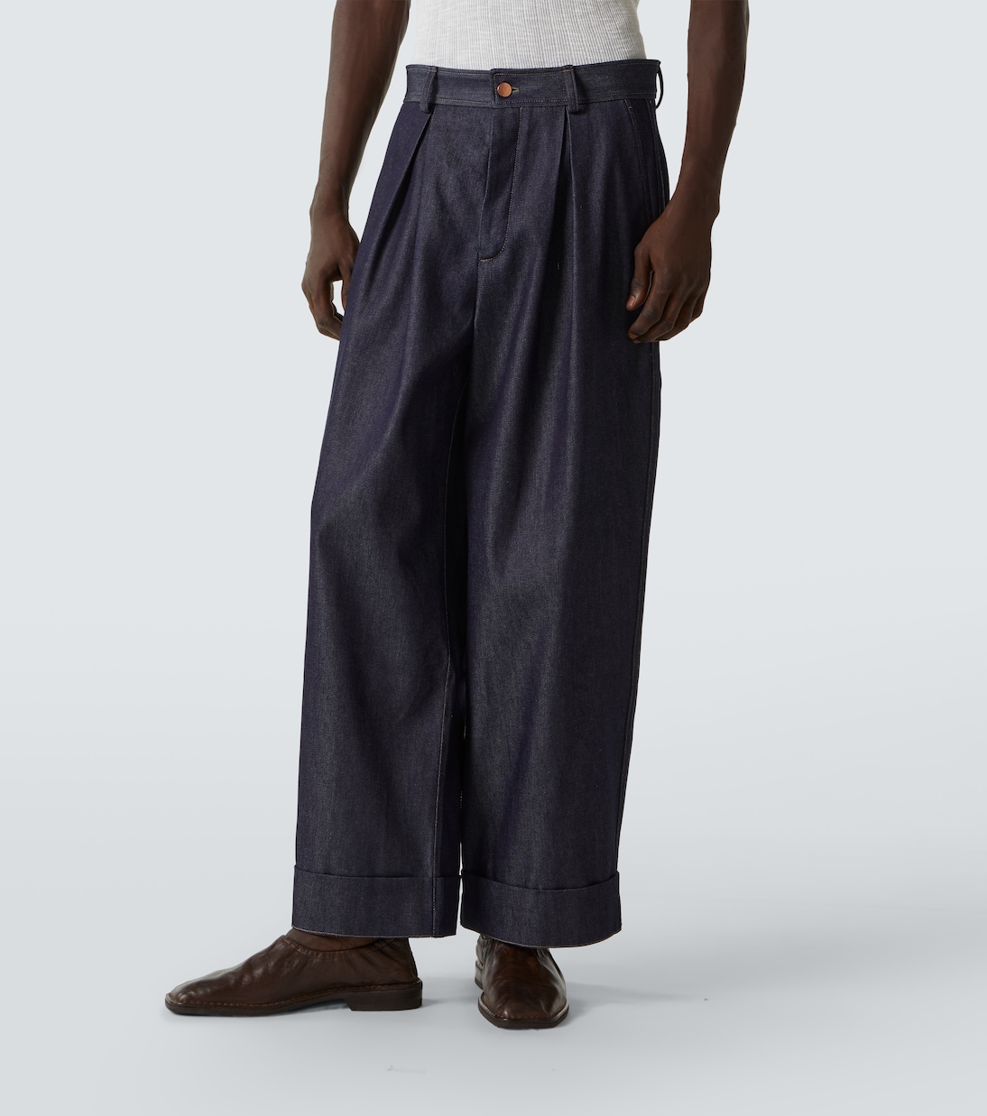 Pantaloni a gamba larga Roll Cuff | King & Tuckfield
