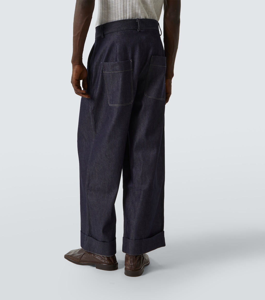 Pantaloni a gamba larga Roll Cuff | King & Tuckfield