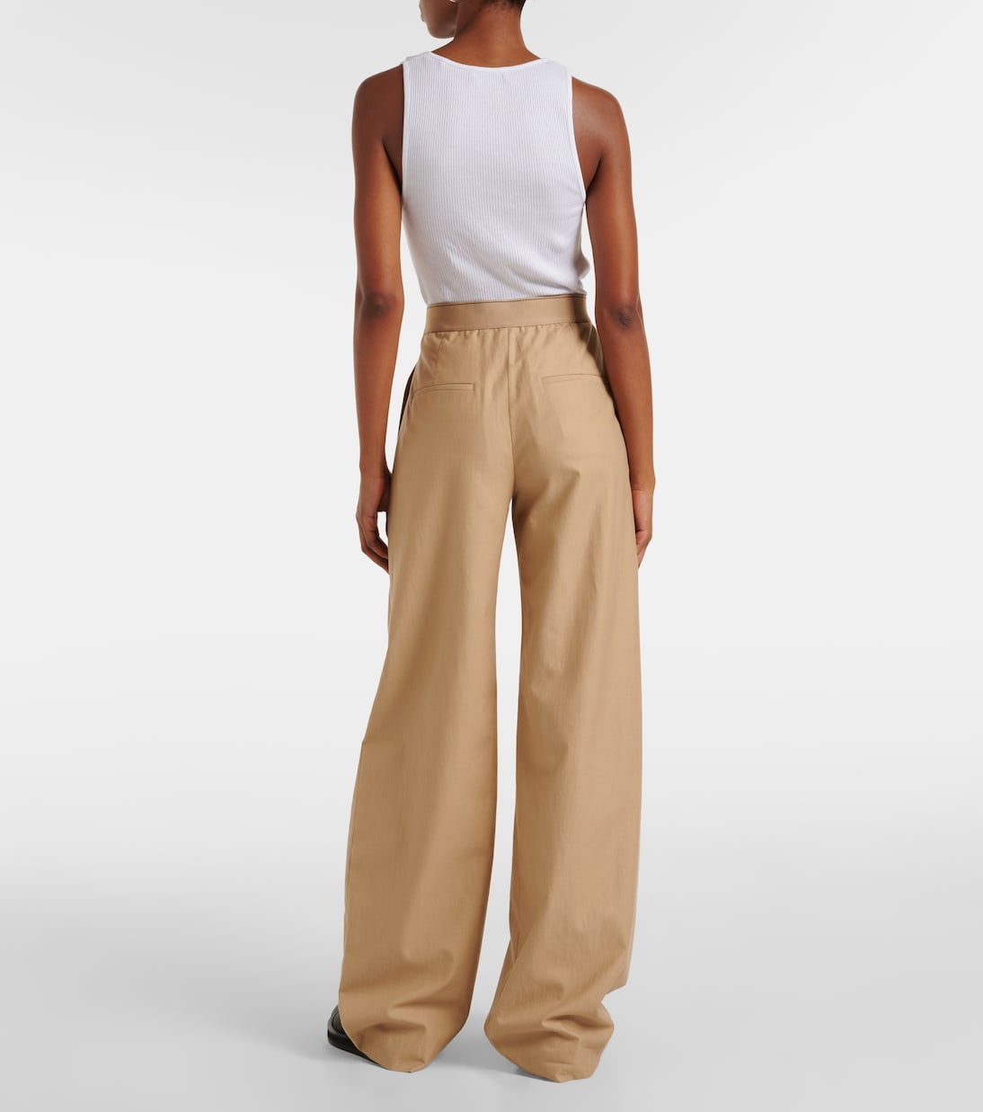 Pantaloni a gamba larga in cotone e lana | Vince