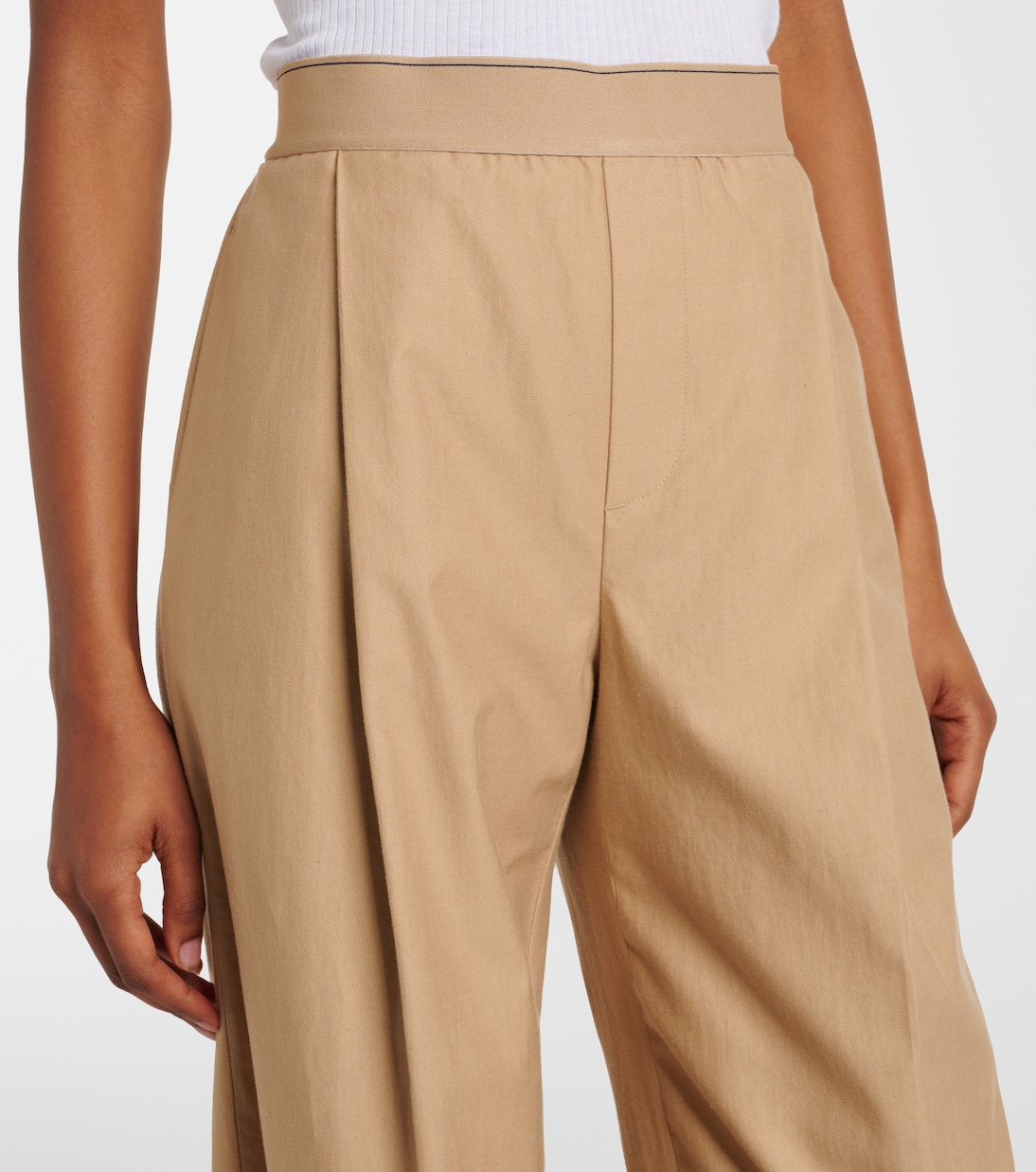 Pantaloni a gamba larga in cotone e lana | Vince