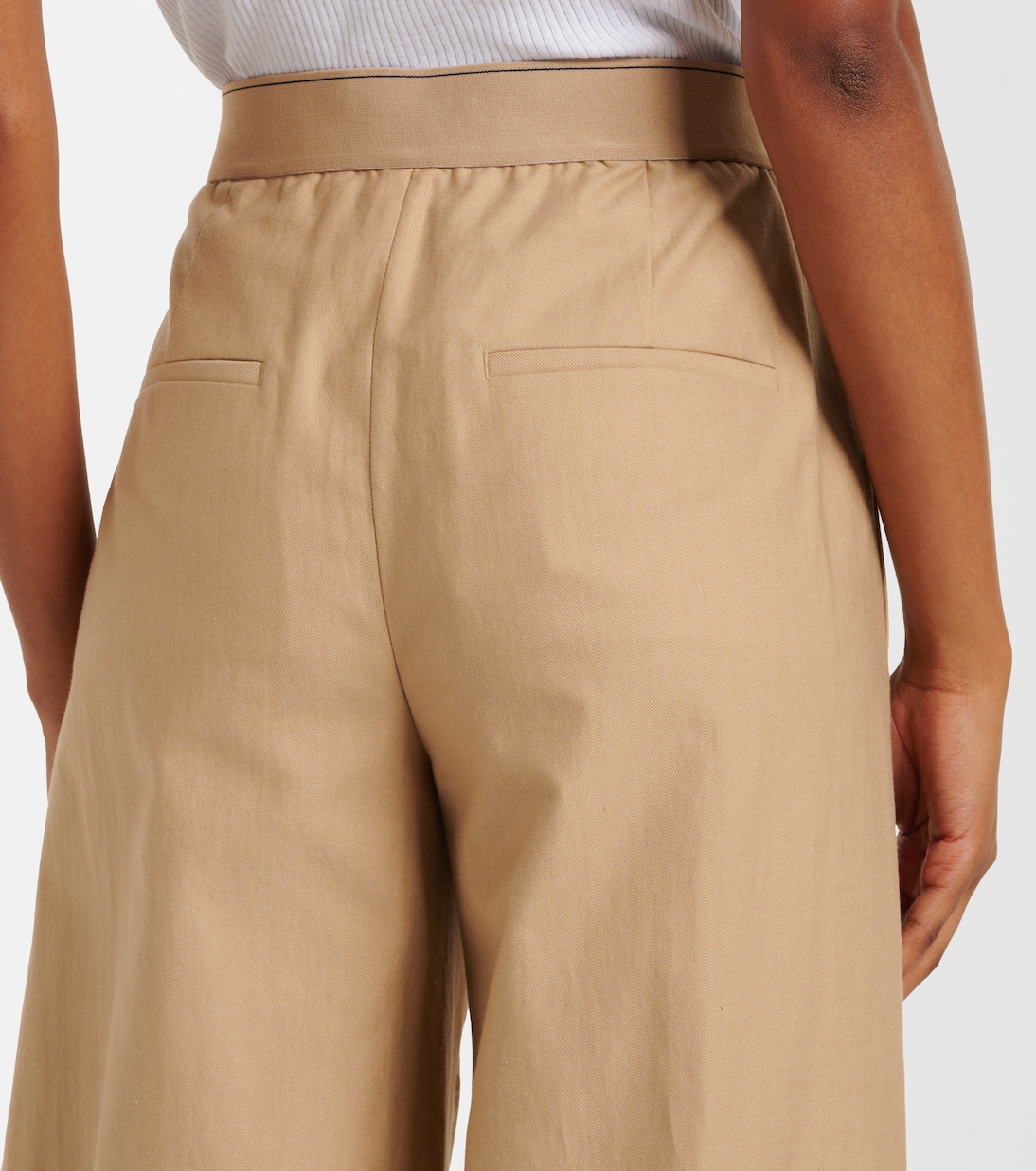 Pantaloni a gamba larga in cotone e lana | Vince
