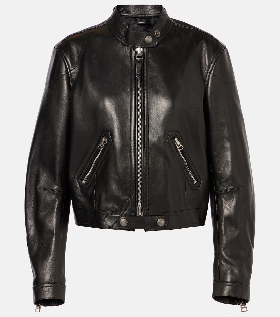 Giacca biker cropped in pelle | Tom Ford
