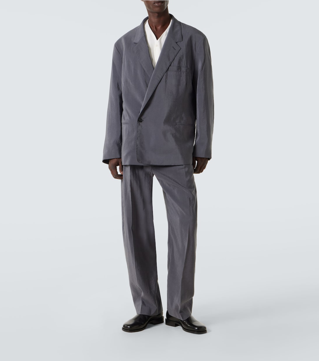 Asymmetric silk-blend blazer | Lemaire