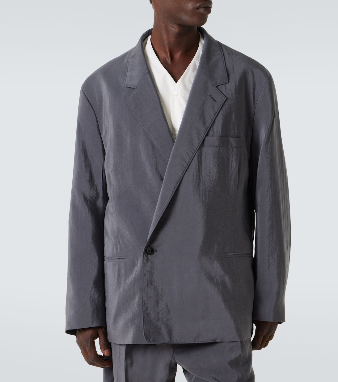 Asymmetric silk-blend blazer | Lemaire