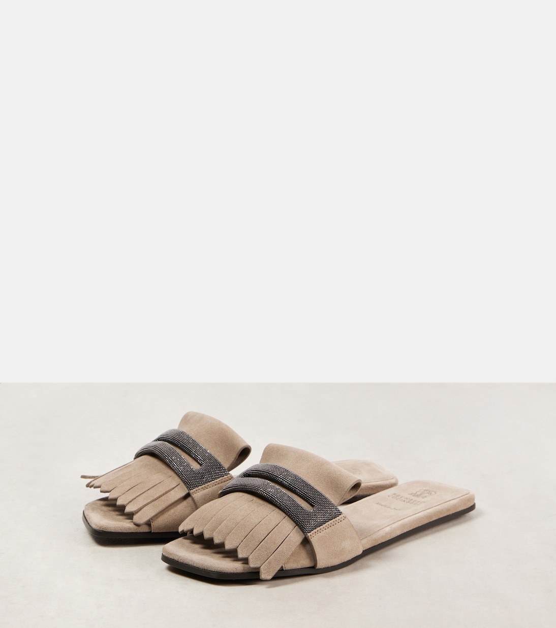 Scarpe in suede frangiate Brunello Cucinelli per uno stile giovane e chic