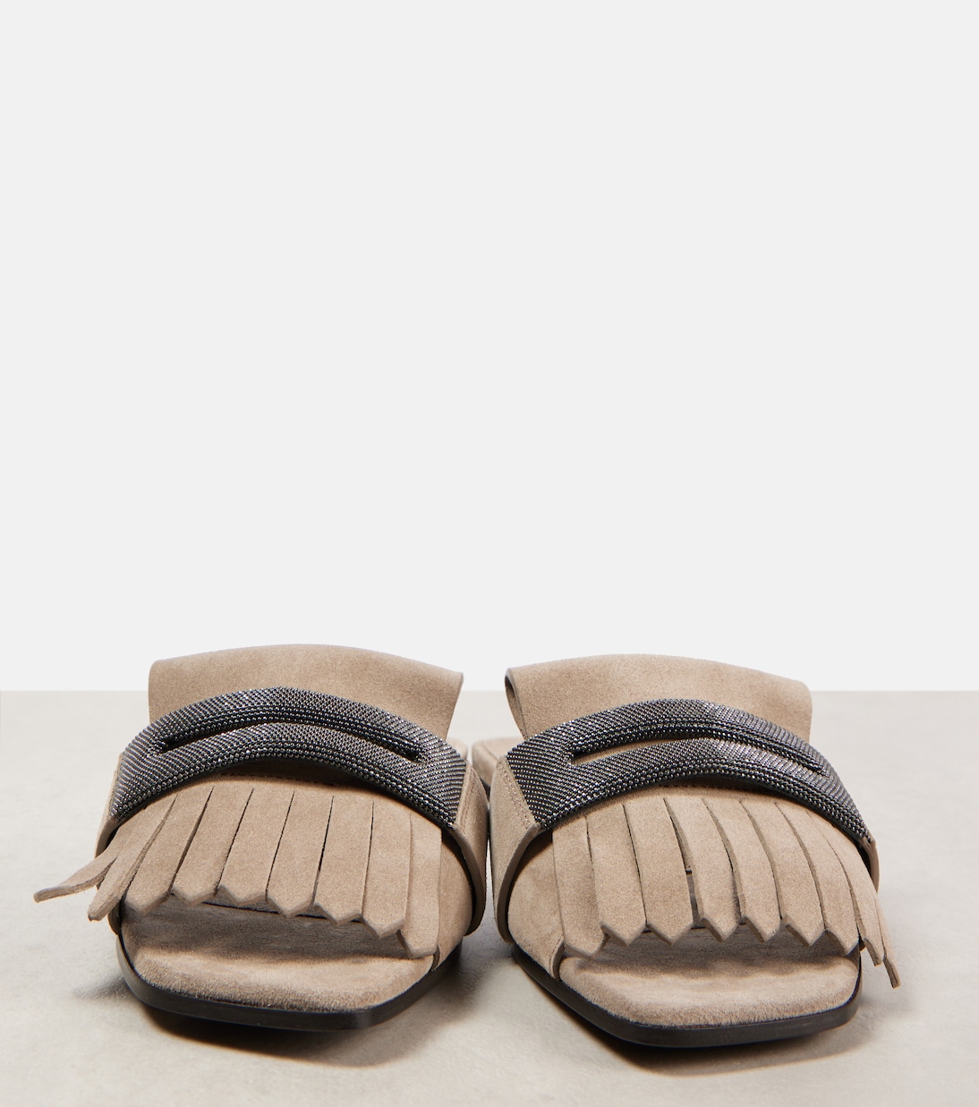 Scarpe in suede frangiate Brunello Cucinelli per uno stile giovane e chic