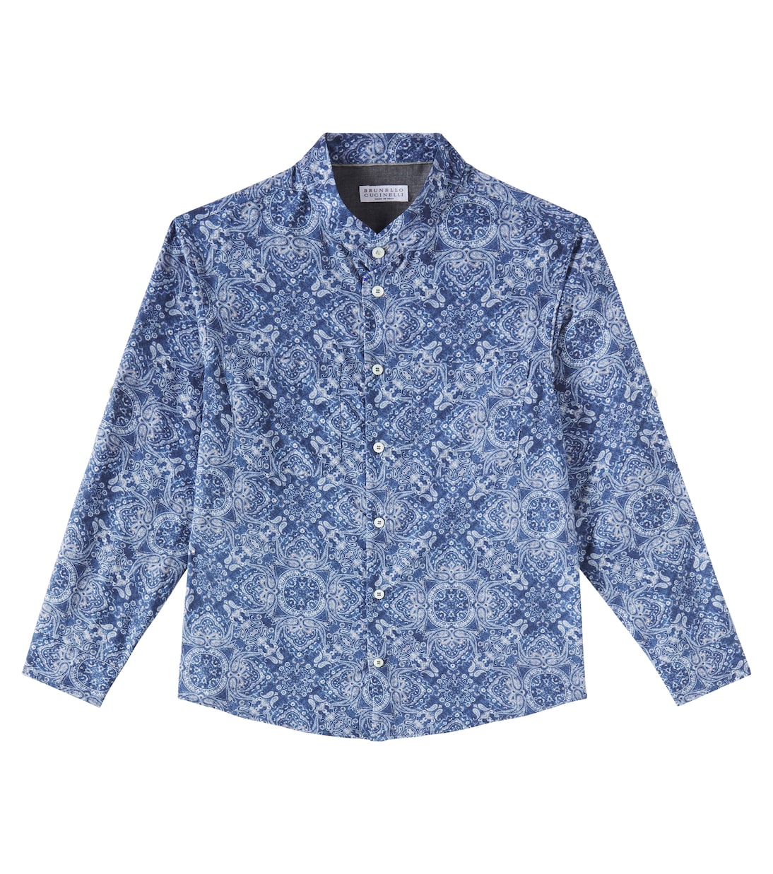 Camicia in cotone con stampa | Brunello Cucinelli Kids