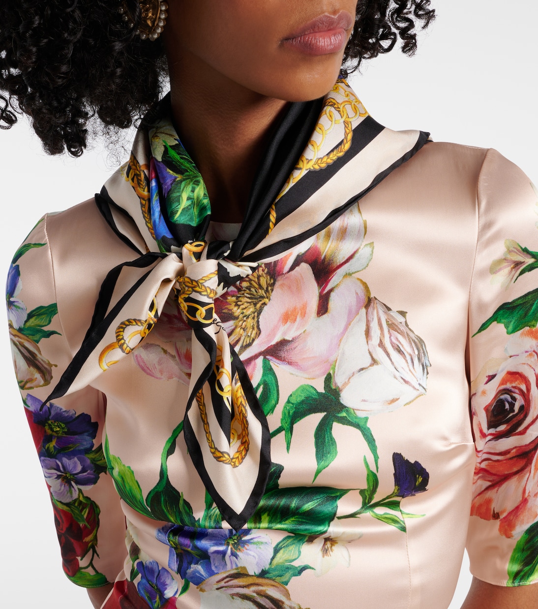Foulard in twill di seta con stampa | Dolce&Gabbana