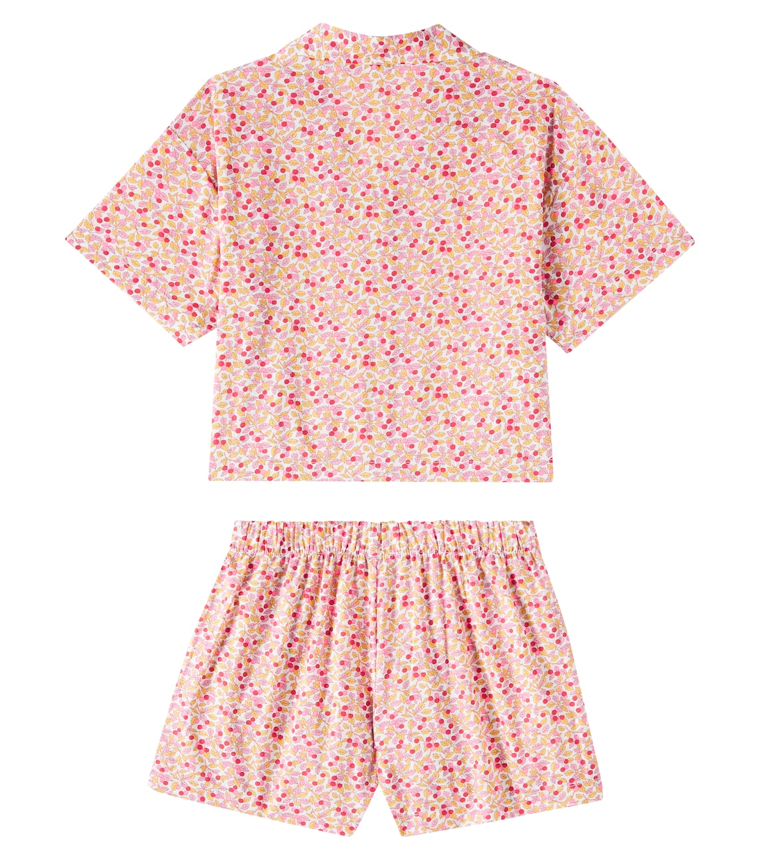 Camicia e shorts in cotone con stampa | Il Gufo