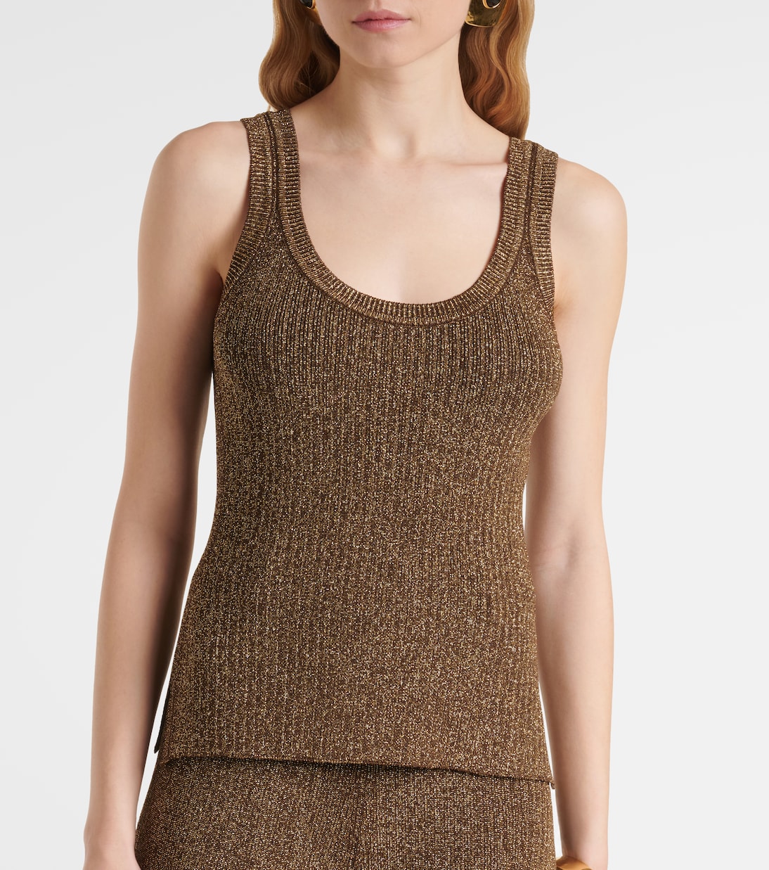 Top in maglia a coste con lamé | Tom Ford