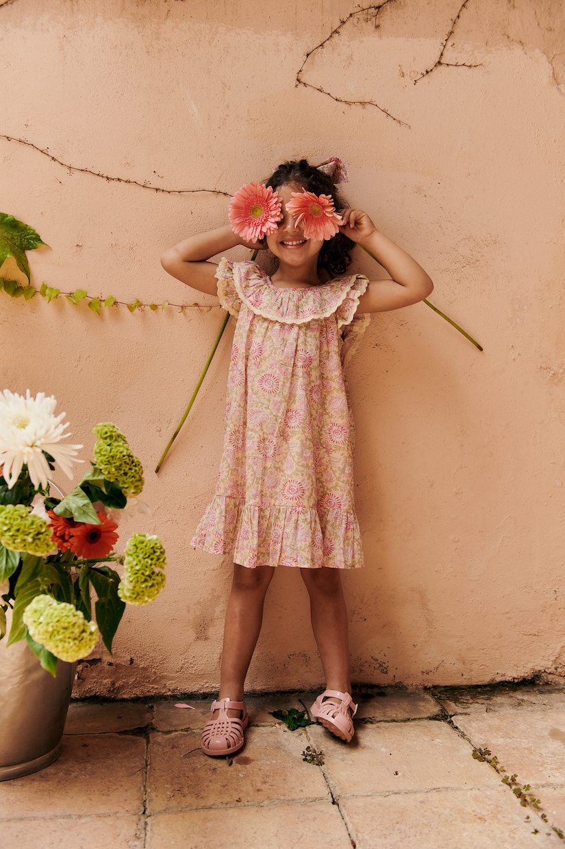 Bedrucktes Kleid Natiya aus Baumwoll-Voile | Louise Misha