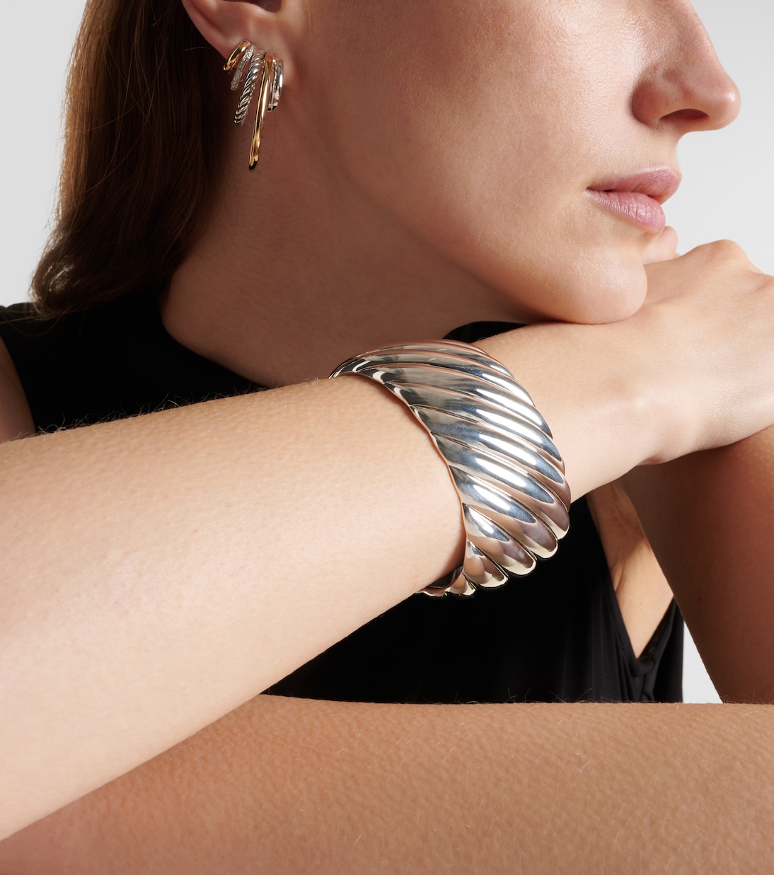 Bracciale Sculpted Cable in argento sterling | David Yurman