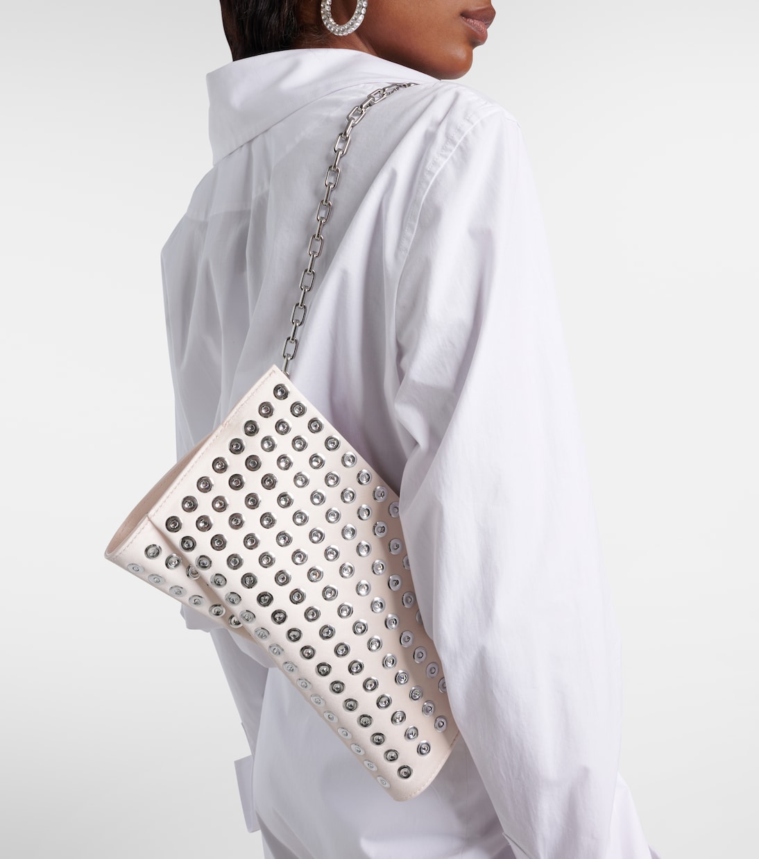 Clutch Loubitwist Small aus Leder mit Kristallen | Christian Louboutin